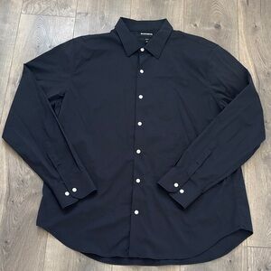 Bonobos Dark Black Dress Shirt XXL men’s long sleeve‎ button down